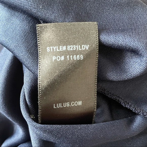 Lulu’s Navy Blue Sequin Halter Skater Mini Dress Size XS - Picture 14 of 14